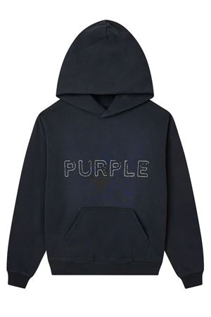 Black cotton hoodie PURPLE BRAND | P447FTBW425BLACK